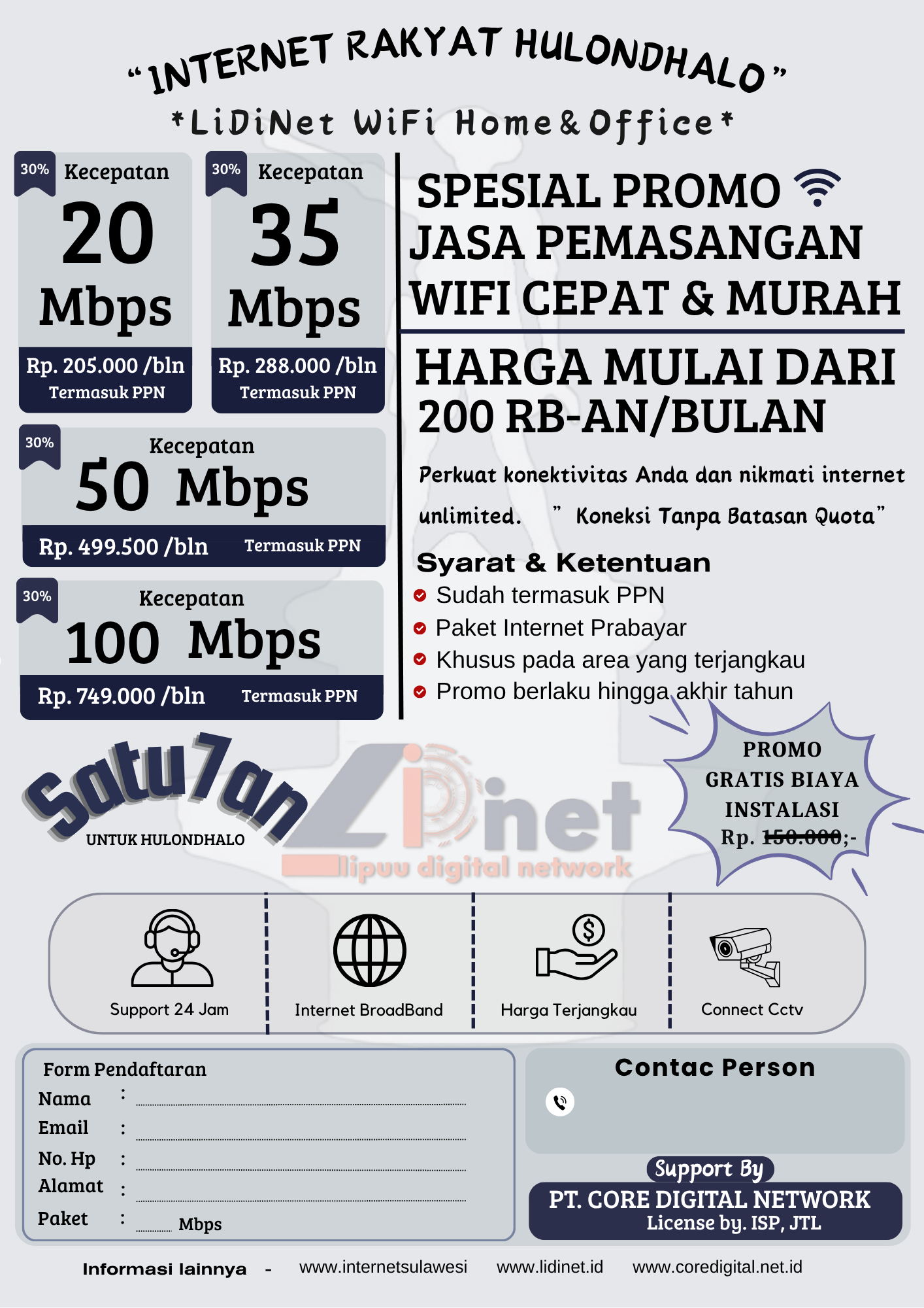LiDiNet Hadirkan Internet Murah dan Cepat untuk Masyarakat Hulondhalo